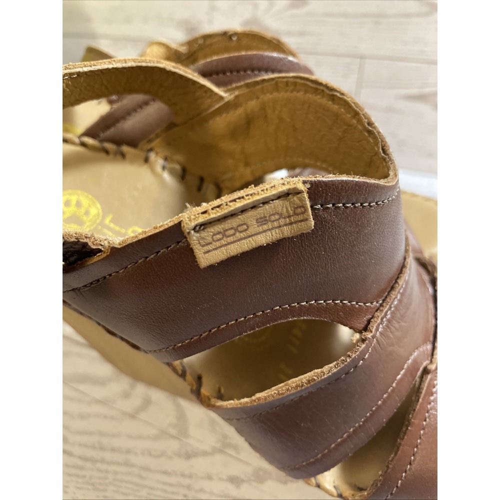 Lobo Solo Leather Platform Susa Sandals 3411 Brown NNB Women's Size 6.5‎ - Picture 11 of 13